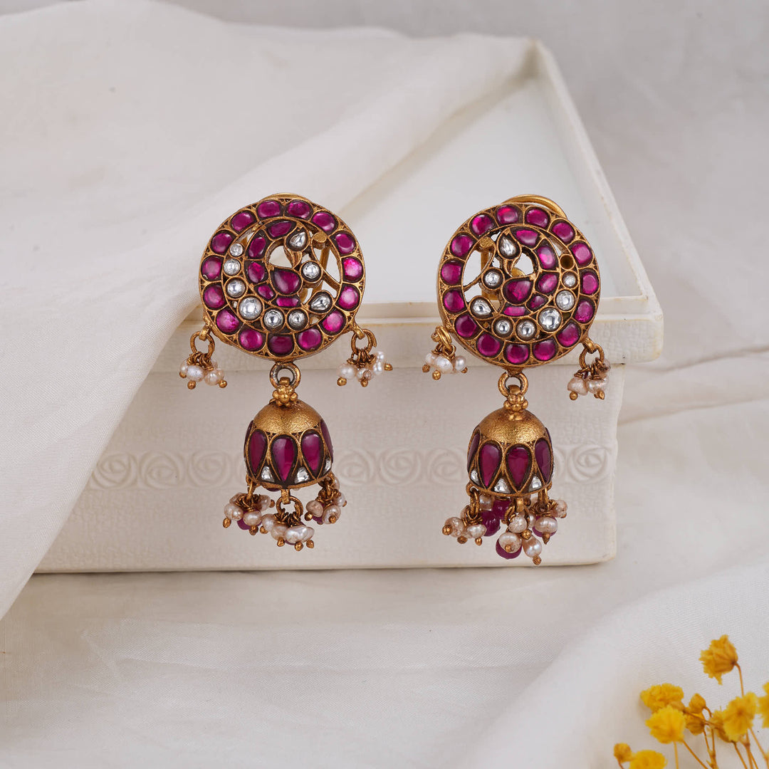 Nitharsha Kundan Jhumkas