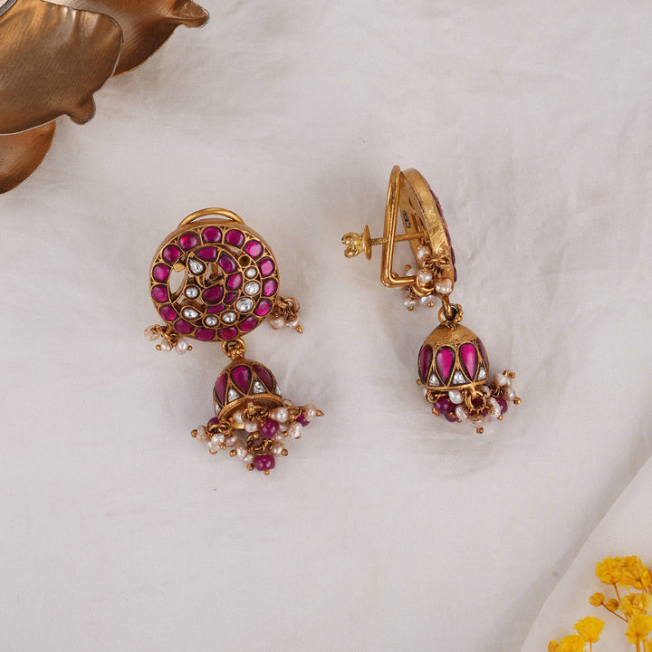 Nitharsha Kundan Jhumkas