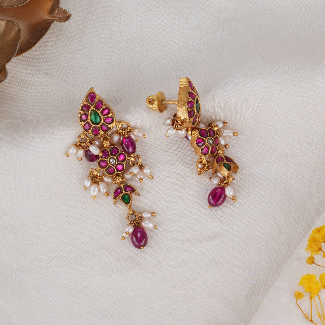 Deepthikaa Kundan Long Earrings