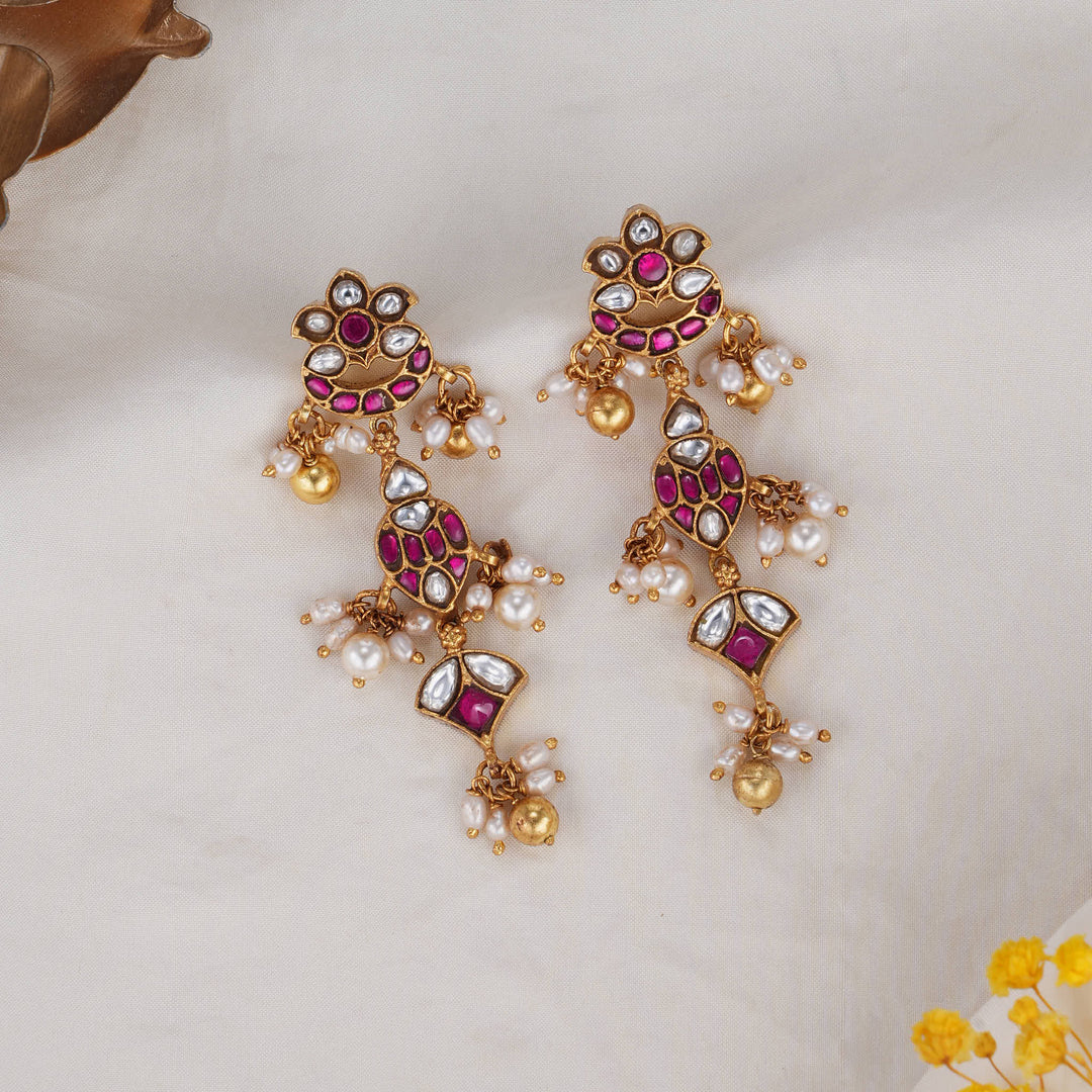 Shristikaa Kundan Long Earrings