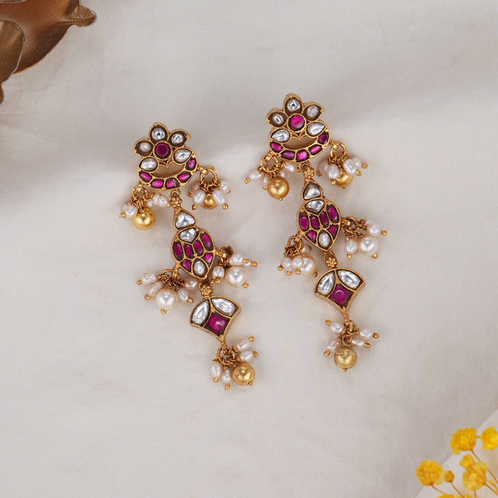 Shristikaa Kundan Long Earrings