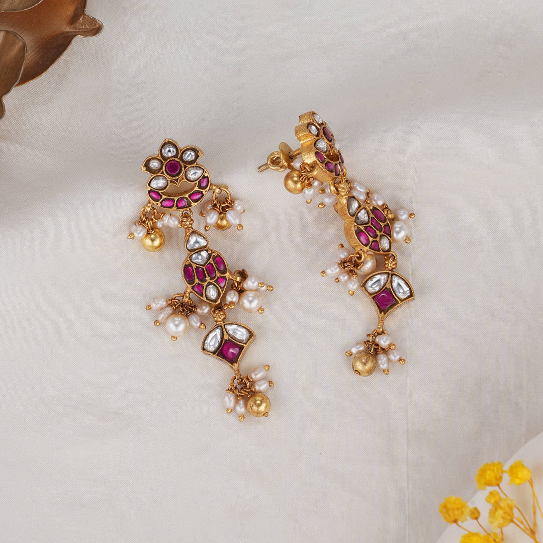 Shristikaa Kundan Long Earrings