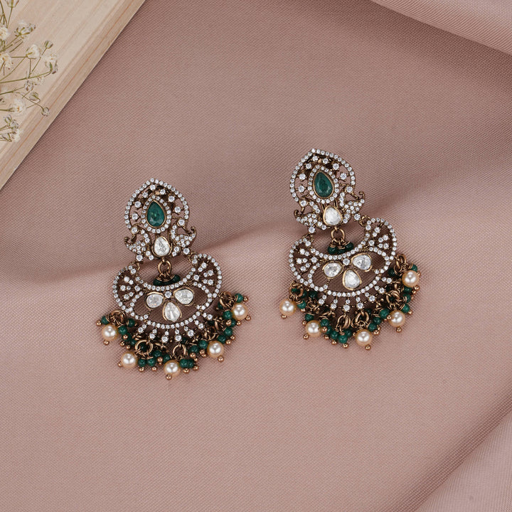 Vithishaa Victorian Long Earrings