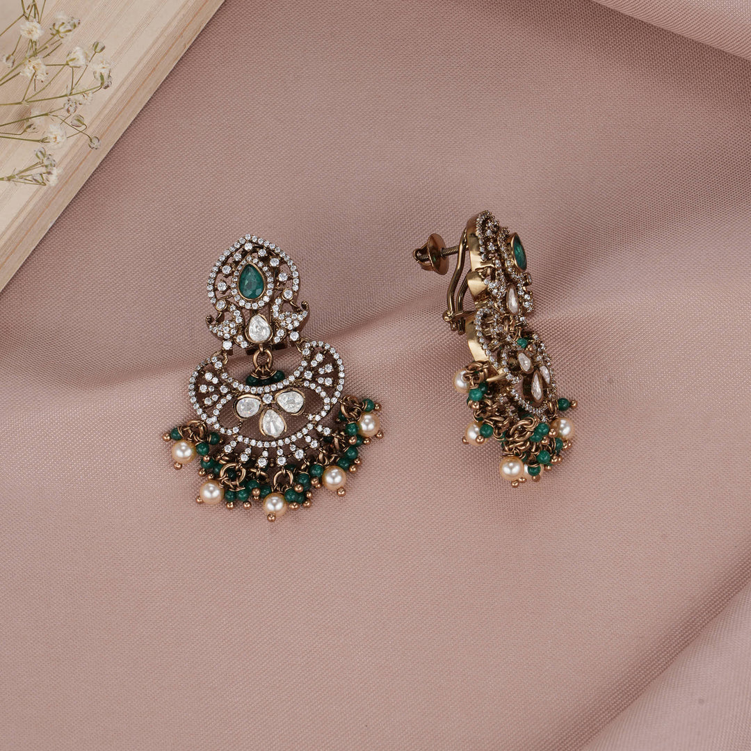 Vithishaa Victorian Long Earrings