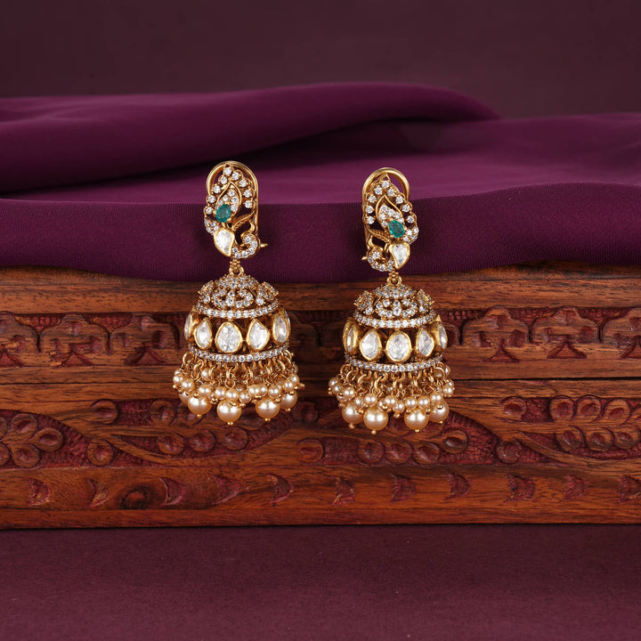 Admiring Moissanite Jhumkas