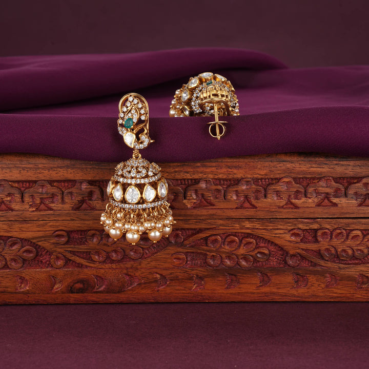 Admiring Moissanite Jhumkas