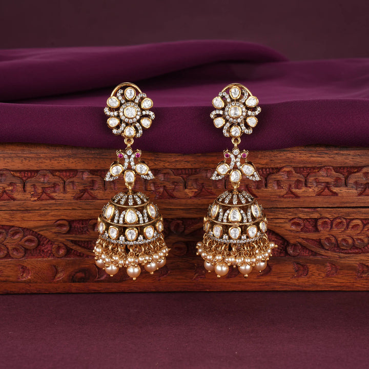 Shine Charm Moissanite Jhumkas