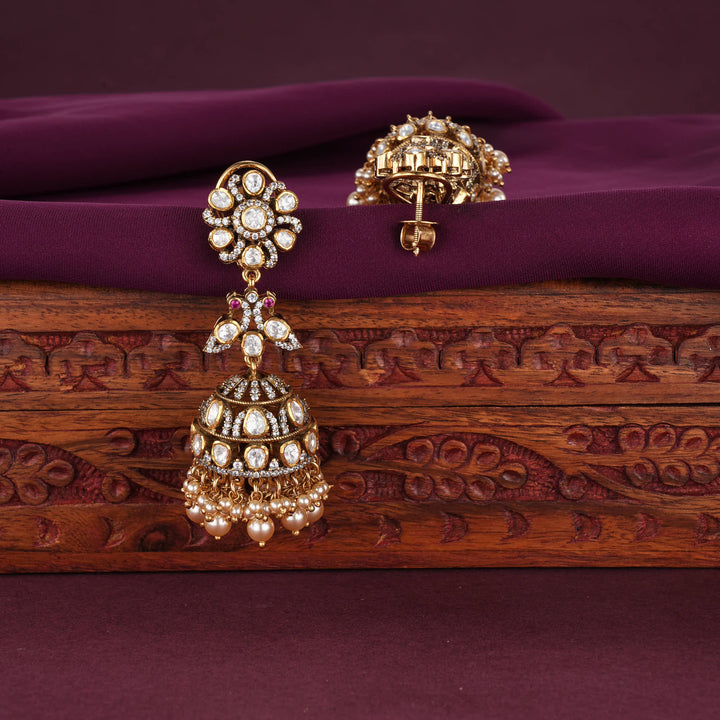Shine Charm Moissanite Jhumkas