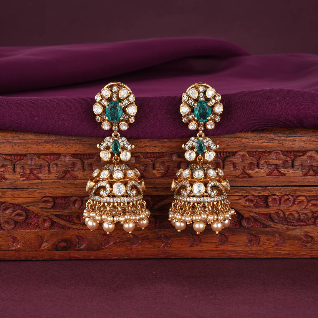 Mesmerizing Moissanite Jhumkas