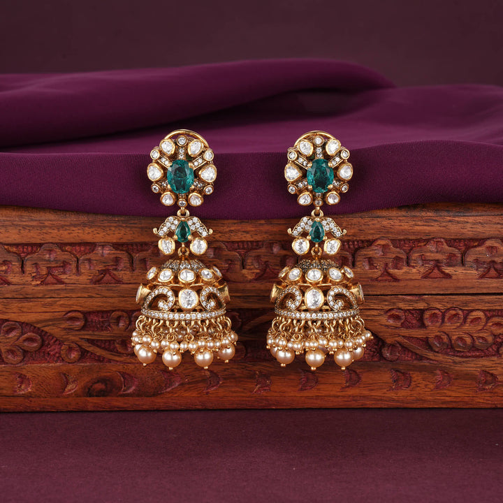 Mesmerizing Moissanite Jhumkas