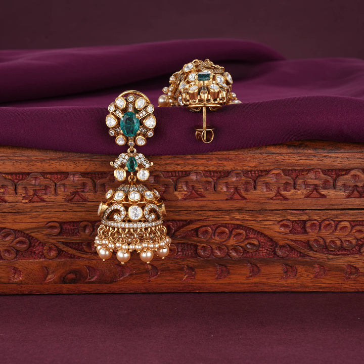 Mesmerizing Moissanite Jhumkas