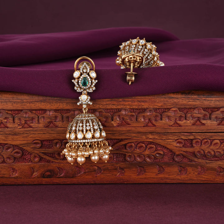 Charming Moissanite Jhumkas