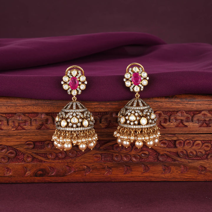 Henisha Moissanite Jhumkas