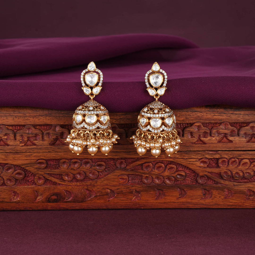 Charm Moissanite Jhumkas