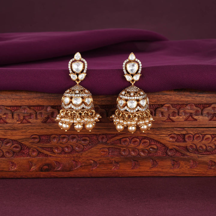 Charm Moissanite Jhumkas