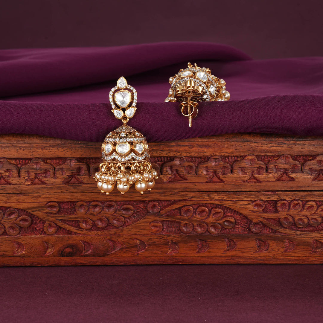 Charm Moissanite Jhumkas