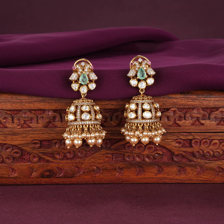 Stunning Look Moissanite Jhumkas