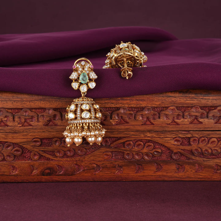 Stunning Look Moissanite Jhumkas