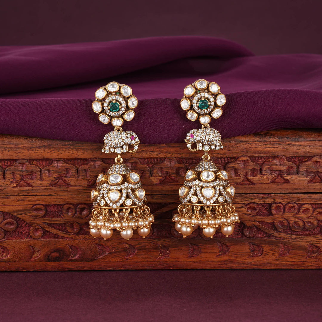 Gorgeous Moissanite Jhumkas