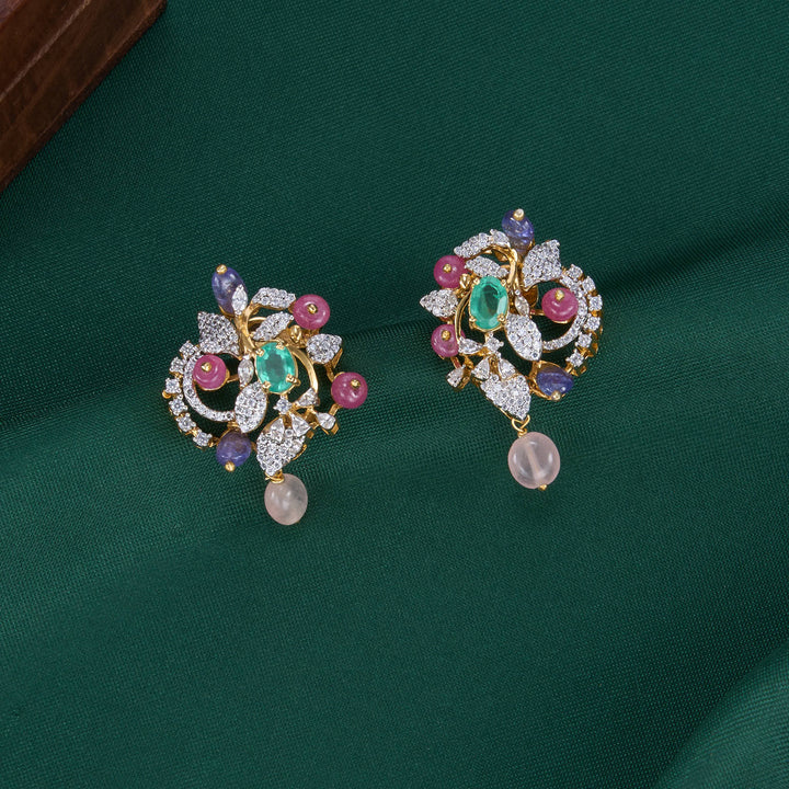 Tharisha Diamond Design Studs