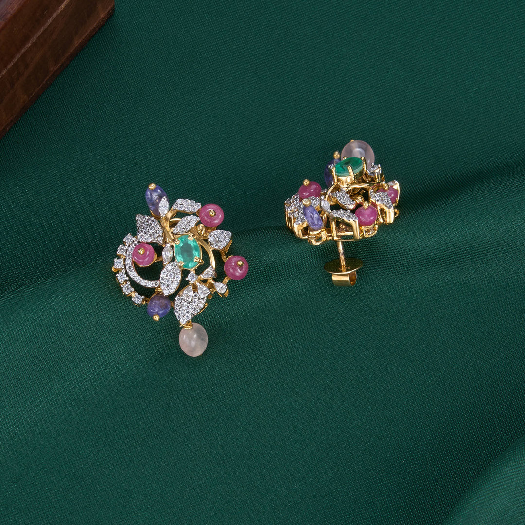 Tharisha Diamond Design Studs