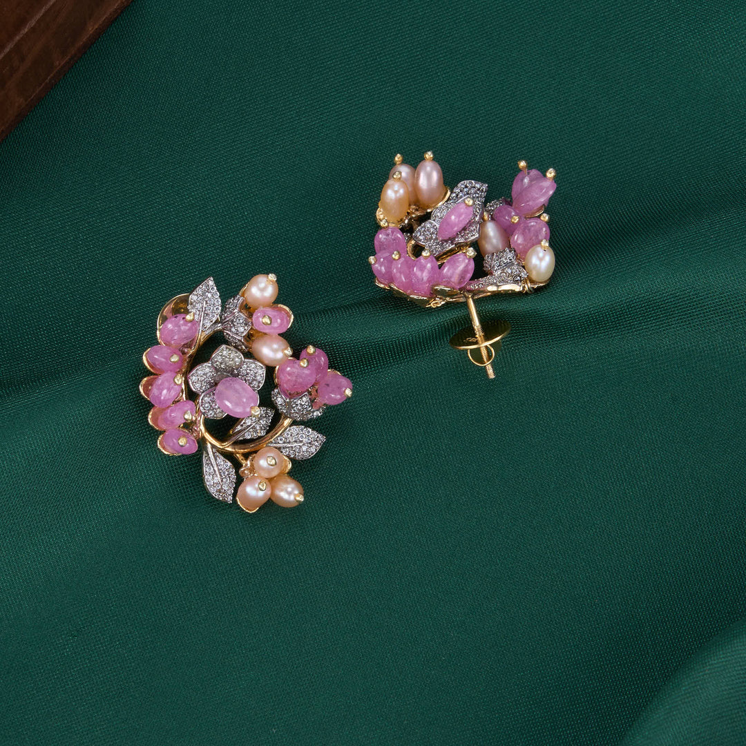 Cute Floral Design Studs