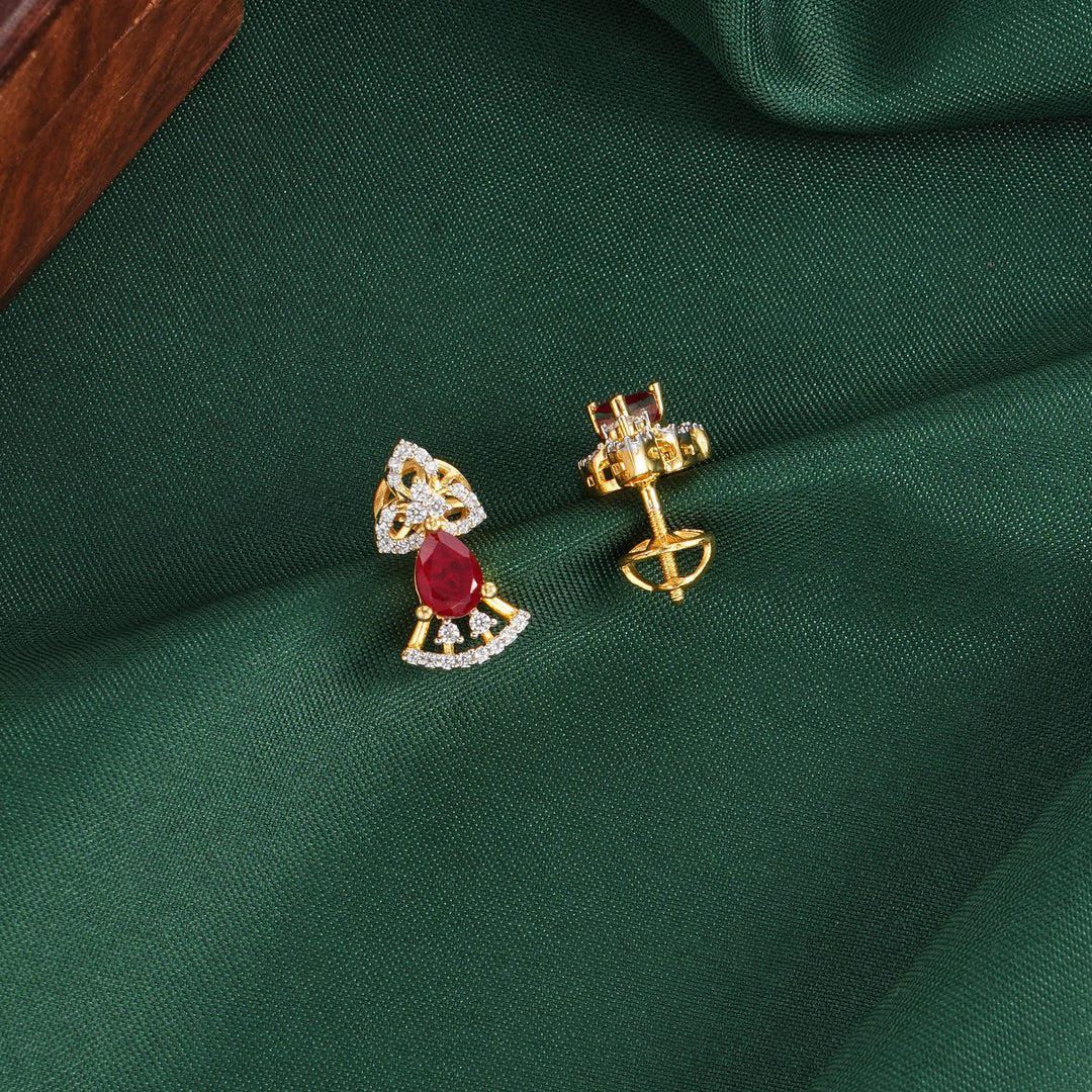Zairna Diamond Design Studs