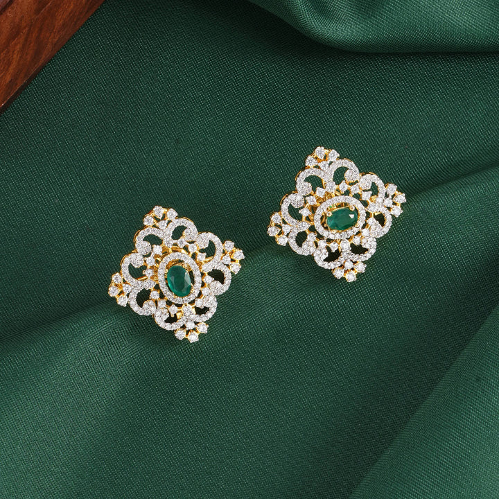 Aahana Diamond Design Studs