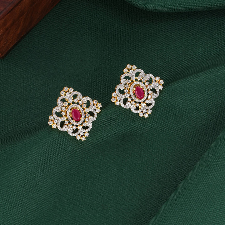 Advika Diamond Design Studs