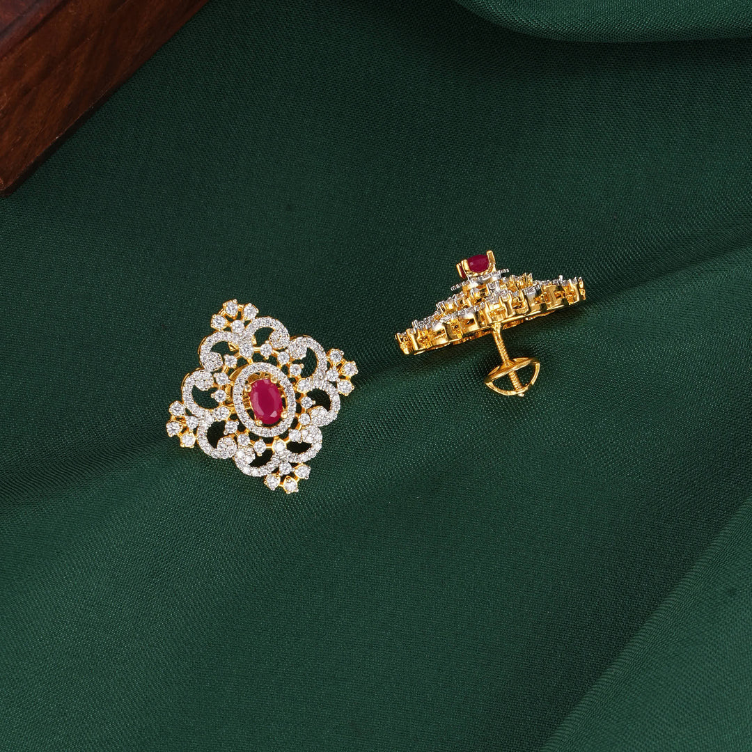 Advika Diamond Design Studs