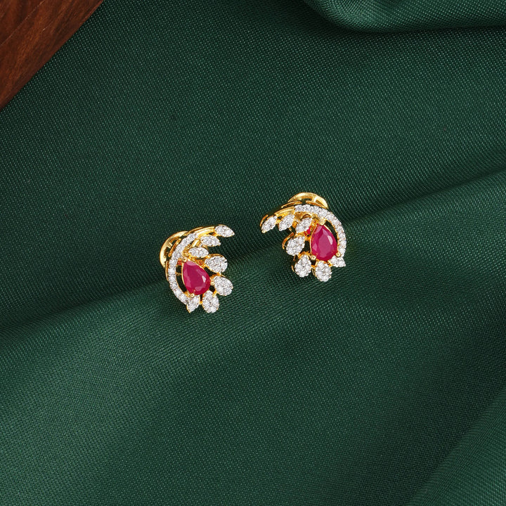 Vaishra Diamond Design Studs