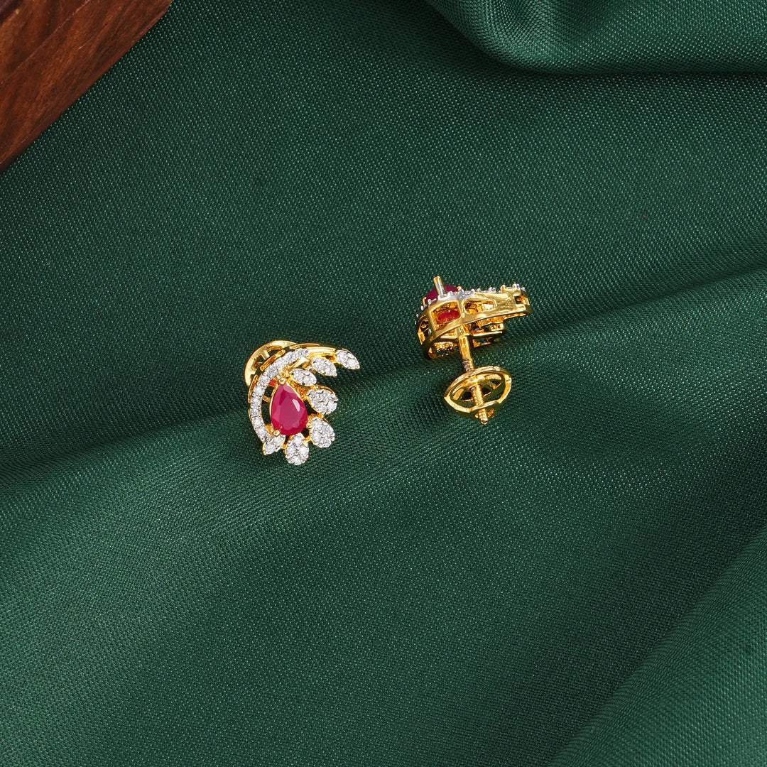 Vaishra Diamond Design Studs