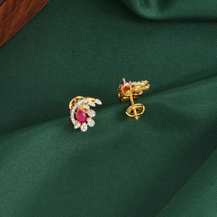 Vaishra Diamond Design Studs