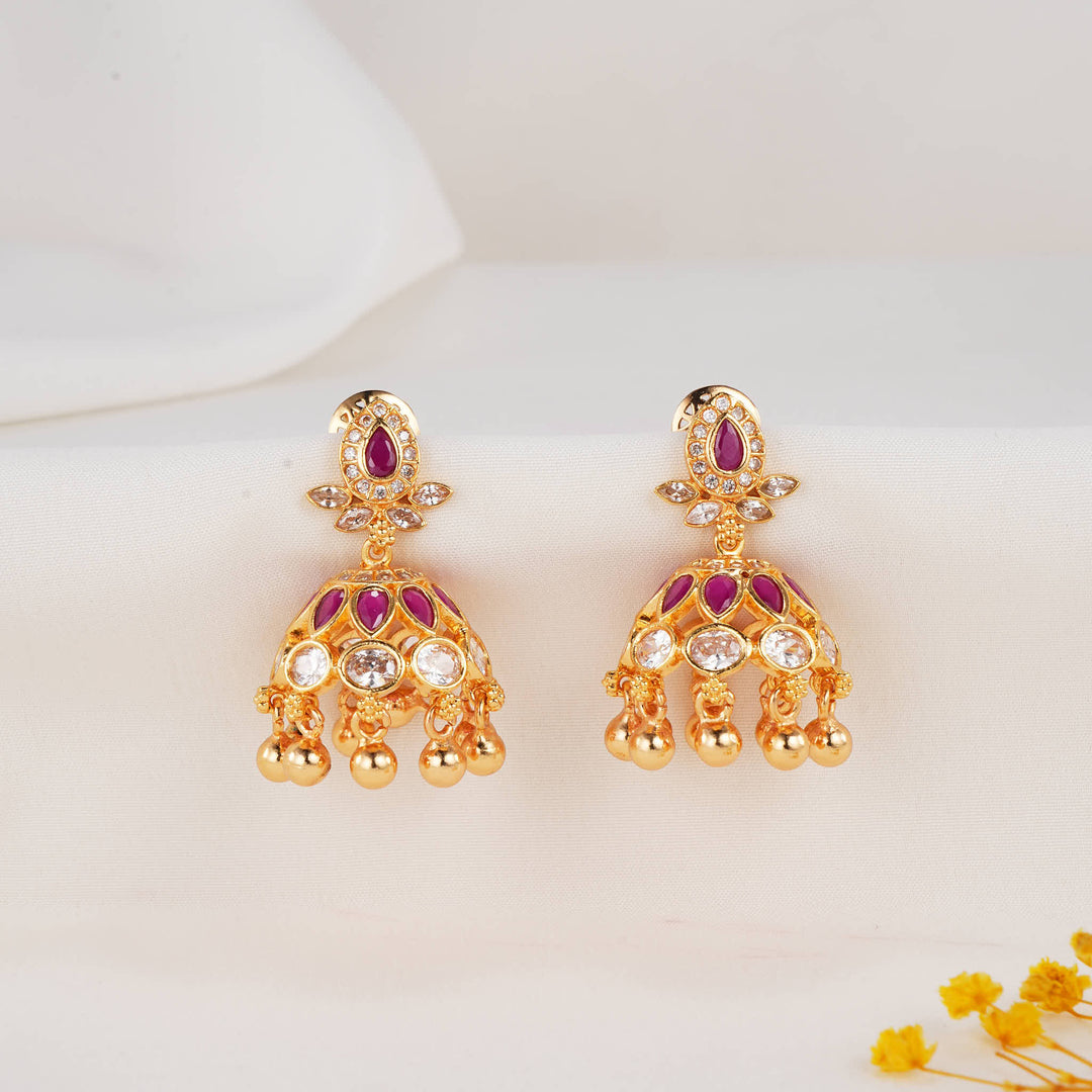 Dhanvitha Stone Jhumkas