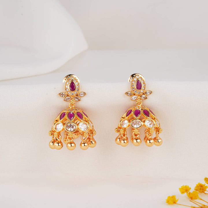 Dhanvitha Stone Jhumkas