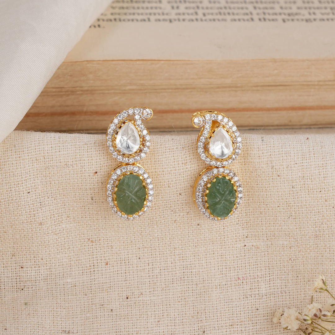 Cute Mango Design Moissanite Studs