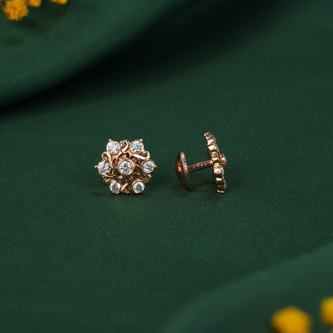 Beautiful Diamond Design Stud