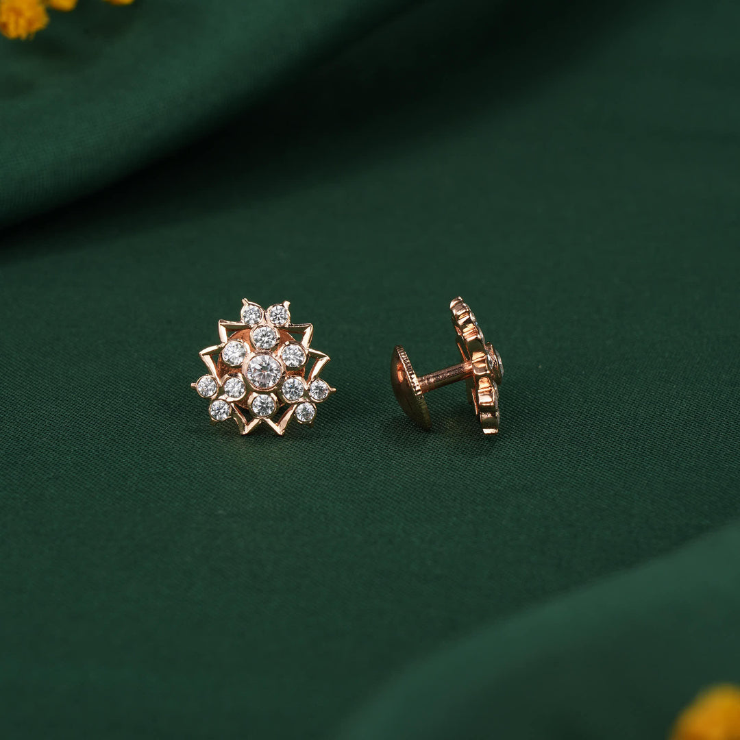 Cute Diamond Design Stud