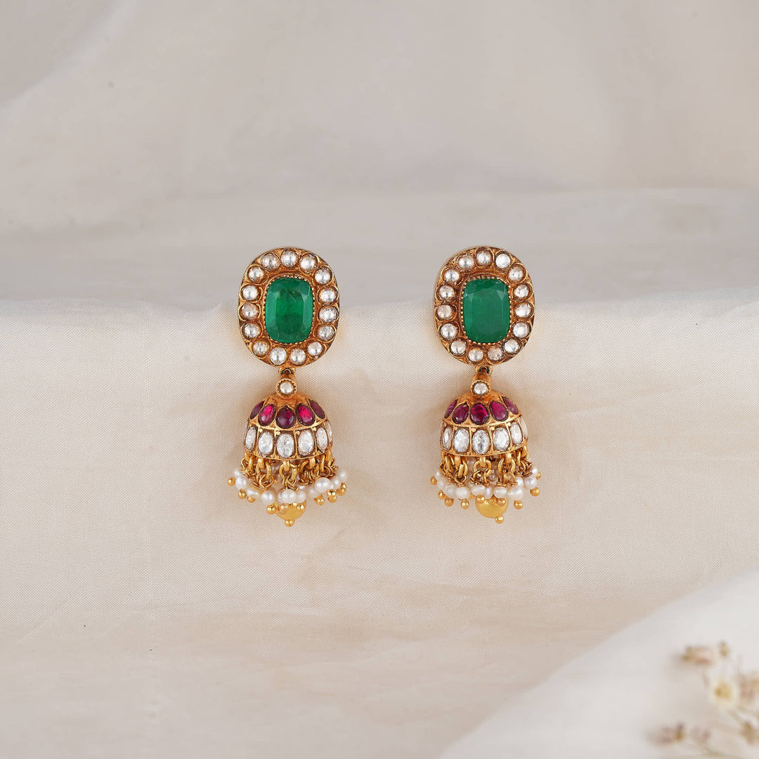 Nethirkaa Kundan Jhumkas