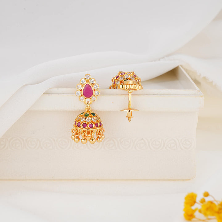 Rithikaa Stone Jhumkas
