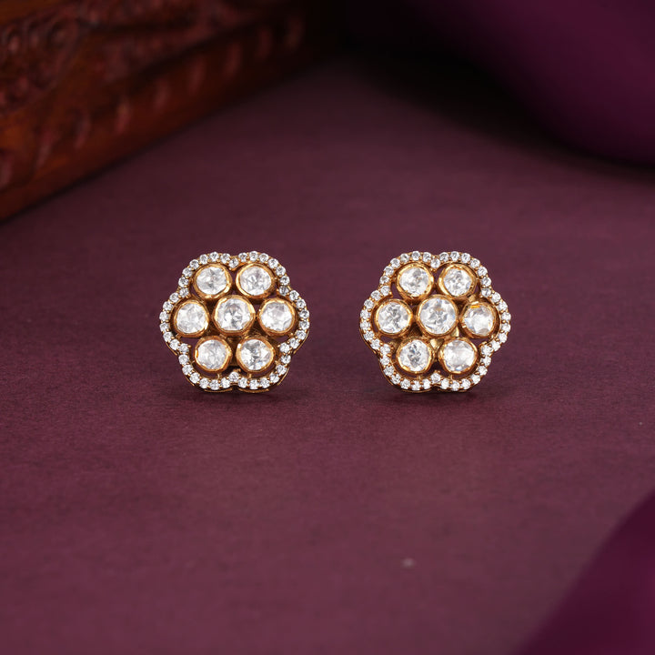 Floral Moissanite Studs