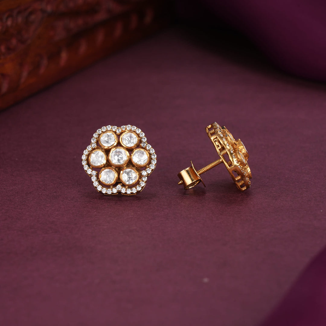 Floral Moissanite Studs
