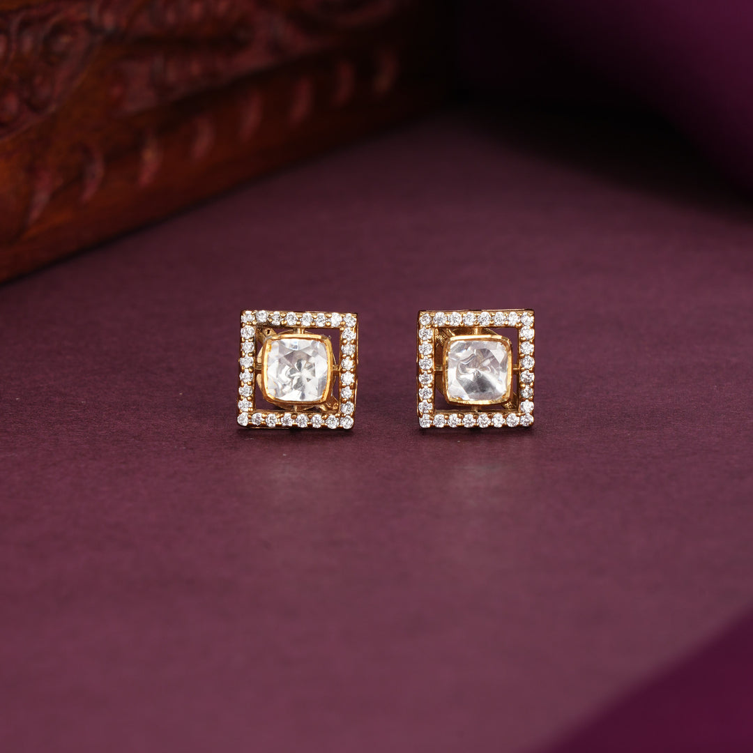Dhinksha Moissanite Studs
