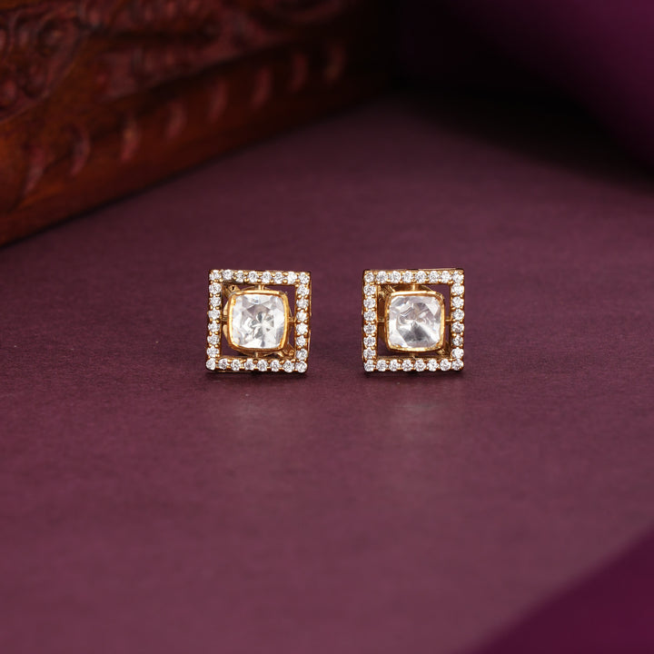 Dhinksha Moissanite Studs