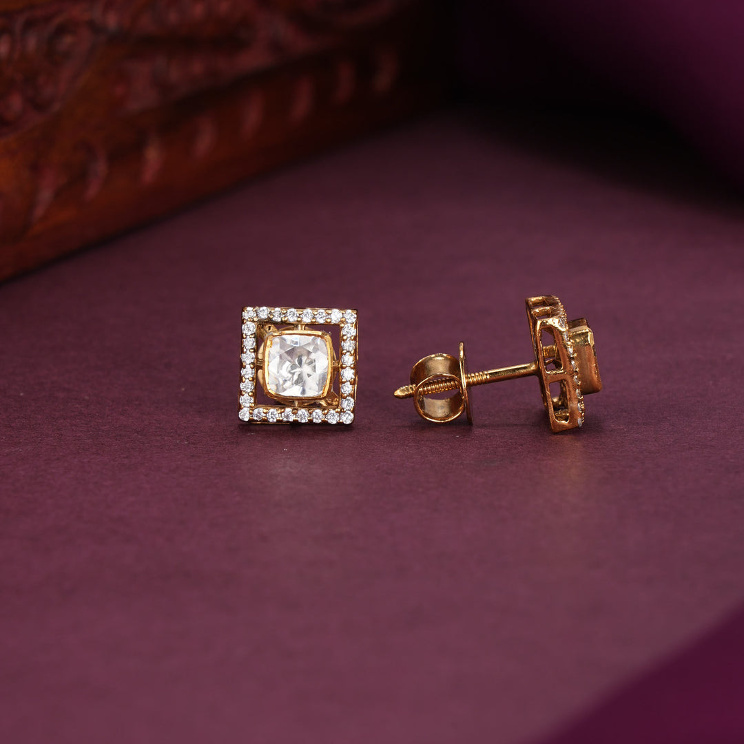 Dhinksha Moissanite Studs