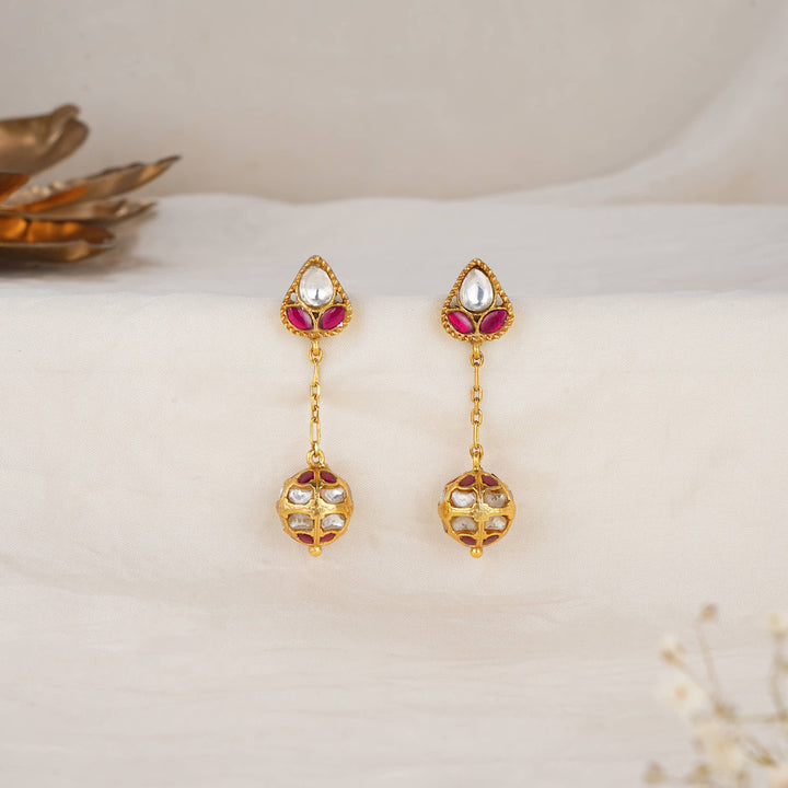 Arisha Kundan Drops