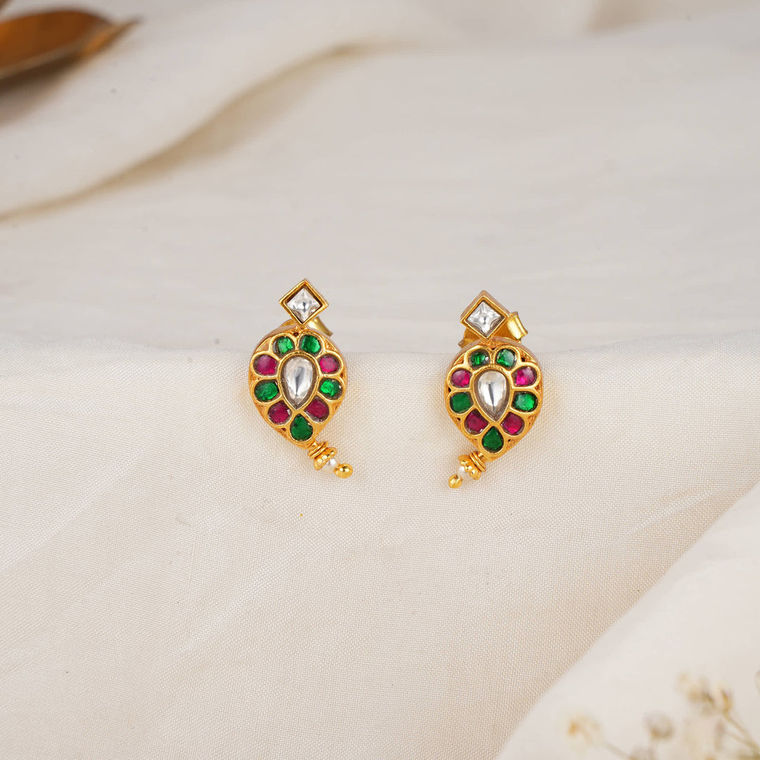 Mango Kundan Studs
