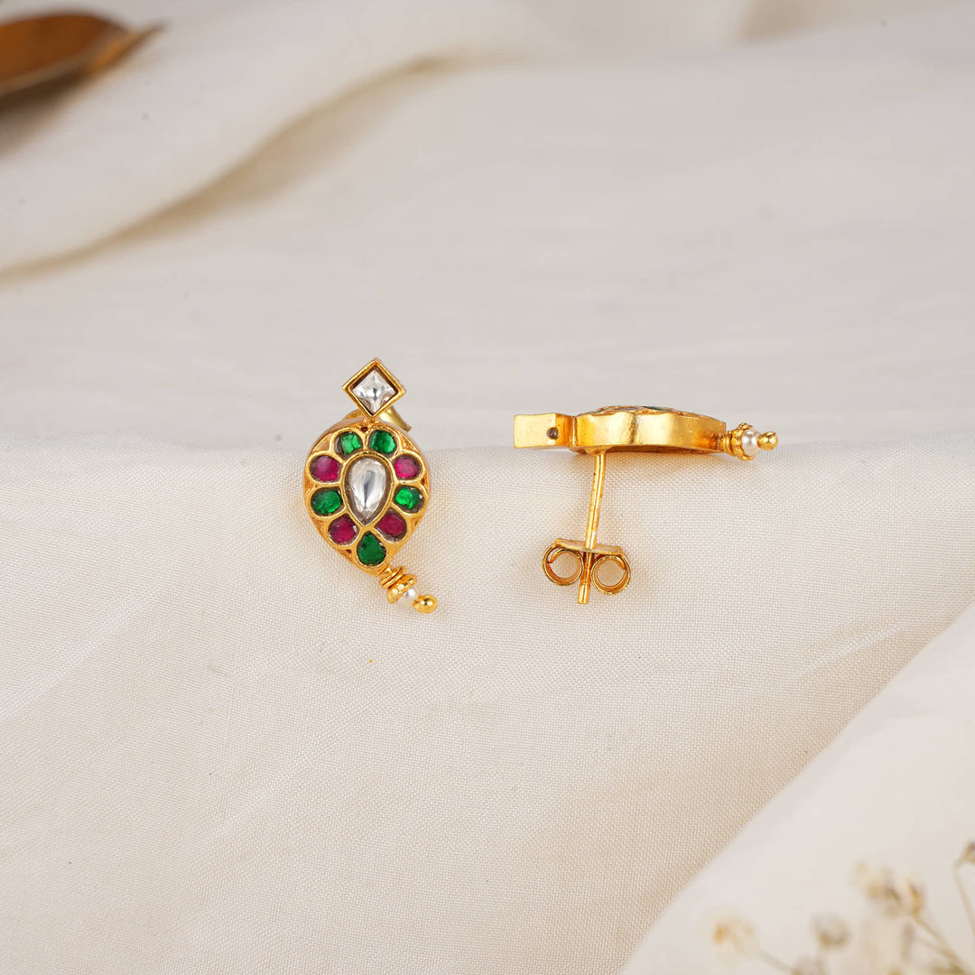 Mango Kundan Studs