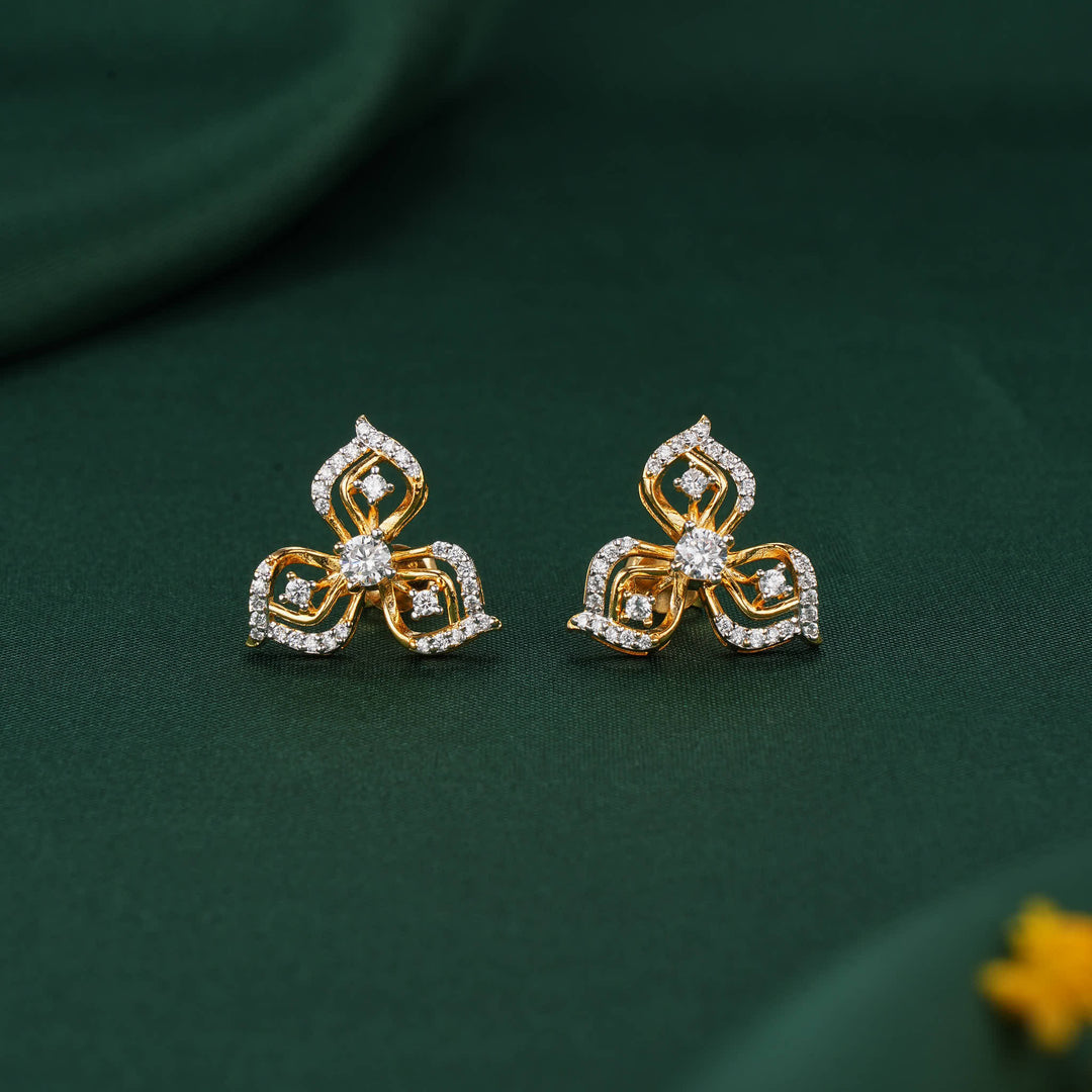 Virthisha Diamond Design Studs