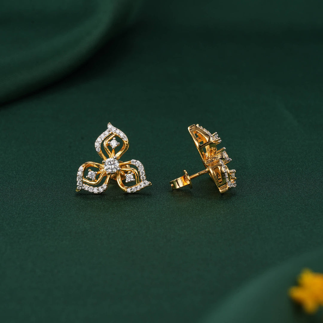 Virthisha Diamond Design Studs